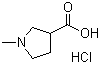 1-Methyl-3-pyrrolidinecarboxylic acid hydrochloride molecular structure (CAS 50585-87-0)