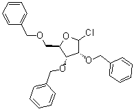 2,3,5-三-O-苄基-D-呋喃核糖基氯化物分子结构 (CAS 50619-36-8)