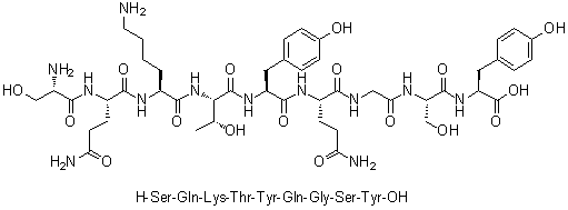 L-Seryl-L-glutaminyl-L-lysyl-L-threonyl-L-tyrosyl-L-glutaminylglycyl-L-seryl-L-tyrosine molecular structure (CAS 506429-76-1)