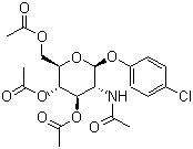 4-氯苯基 2-(乙酰氨基)-2-脱氧-beta-D-吡喃葡萄糖苷 3,4,6-三乙酸酯分子结构 (CAS 50729-97-0)