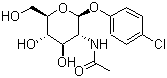 4-氯苯基 2-(乙酰氨基)-2-脱氧-beta-D-吡喃葡萄糖苷分子结构 (CAS 50730-05-7)