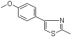 4-(4-甲氧基苯基)-2-甲基噻唑分子结构 (CAS 50834-78-1)