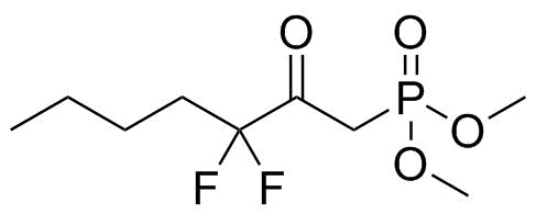 (2-氧代-3,3-二氟庚基)膦酸二甲酯分子结构 (CAS 50889-46-8)