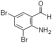 2-氨基-3,5-二溴苯甲醛分子结构 (CAS 50910-55-9)