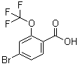 4-溴-2-(三氟甲氧基)苯甲酸分子结构 (CAS 509142-48-7)