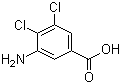 3-氨基-4,5-二氯苯甲酸分子结构 (CAS 50917-30-1)
