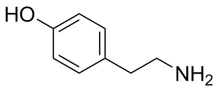 4-羟基苯乙胺分子结构 (CAS 51-67-2)