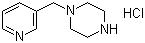 1-(吡啶-3-基甲基)哌嗪盐酸盐分子结构 (CAS 510725-49-2)