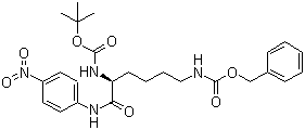 结构式 CAS# 51078-31-0, (S)-[5-[(叔丁氧羰基)氨基]-6-[(4-硝基苯基)氨基]-6-氧代己基]氨基甲酸苯甲酯