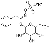 金莲葡糖硫苷钾盐分子结构 (CAS 5115-71-9)