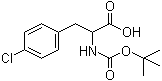 N-(叔丁氧羰基)-4-氯-DL-苯丙氨酸分子结构 (CAS 51301-86-1)