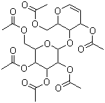 3,6-O-二乙酰基-4-O-(2,3,4,6-O-四乙酰基-beta-D-吡喃半乳糖基)-D-葡萄烯糖分子结构 (CAS 51450-24-9)
