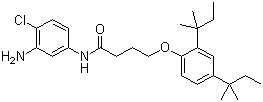 N-(4-氯-3-氨基苯基)-4-(2,4-二特戊基苯氧基)丁酰胺分子结构 (CAS 51461-11-1)