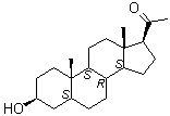 结构式 CAS# 516-55-2, 异孕烷醇酮