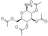 beta-D-吡喃葡萄糖基胺 2,3,4,6-四乙酸酯分子结构 (CAS 51642-81-0)