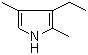 2,4-二甲基-3-乙基吡咯分子结构 (CAS 517-22-6)