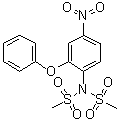 N-(甲基磺酰基)-4'-硝基-2'-苯氧基甲烷磺酰苯胺分子结构 (CAS 51765-72-1)