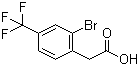 2-Bromo-4-(trifluoromethyl)benzeneacetic acid molecular structure (CAS 518070-15-0)