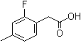 2-Fluoro-4-methylbenzeneacetic acid molecular structure (CAS 518070-28-5)