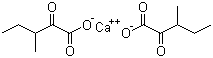 (S)-3-甲基-2-氧代戊酸钙盐分子结构 (CAS 51828-96-7)