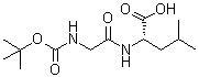 N-[叔丁氧羰基]甘氨酰-L-亮氨酸分子结构 (CAS 51871-42-2)