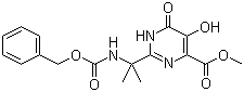 2-(2-(苄氧基羰基氨基)丙-2-基)-5-羟基-6-氧代-1,6-二氢嘧啶-4-甲酸甲酯分子结构 (CAS 519032-08-7)