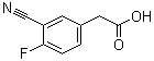 3-氰基-4-氟苯乙酸分子结构 (CAS 519059-11-1)