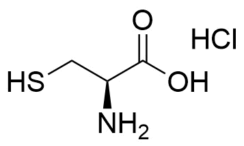 L-半胱氨酸盐酸盐(无水物)分子结构 (CAS 52-89-1)