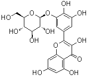 杨梅黄素 3'-葡糖苷分子结构 (CAS 520-14-9)