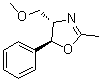 (4S,5S)-4-甲氧基甲基-2-甲基-5-苯基-2-恶唑啉分子结构 (CAS 52075-14-6)
