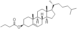 结构式 CAS# 521-13-1, 胆固醇丁酸酯