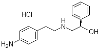 (alphaR)-alpha-[[[2-(4-氨基苯基)乙基]氨基]甲基]苯甲醇盐酸盐分子结构 (CAS 521284-22-0)