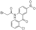 2-溴-N-[2-(2-氯苯甲酰基)-4-硝基苯基]乙酰胺分子结构 (CAS 52130-87-7)