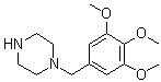 1-[(3,4,5-三甲氧基苯基)甲基]哌嗪分子结构 (CAS 52146-35-7)
