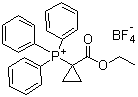 (1-乙氧基羰基环丙基)三苯基磷四氟硼酸盐分子结构 (CAS 52186-89-7)