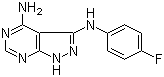 N3-(4-氟苯基)-1H-吡唑并[3,4-d]嘧啶-3,4-二胺分子结构 (CAS 522629-08-9)