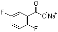 2,5-二氟苯甲酸钠分子结构 (CAS 522651-42-9)