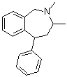 2,3,4,5-四氢-2,3-二甲基-5-苯基-1H-2-苯并氮杂卓分子结构 (CAS 5228-17-1)
