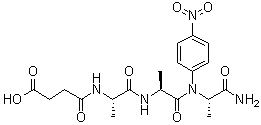 N-(3-羧基-1-氧代丙基)-L-丙氨酰-L-丙氨酰-N-(4-硝基苯基)-L-丙氨酰胺分子结构 (CAS 52299-14-6)