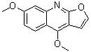 4,7-二甲氧基呋喃并[2,3-b]喹啉分子结构 (CAS 523-66-0)