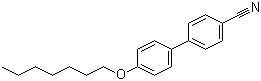 结构式 CAS# 52364-72-4, 4-庚氧基-4'-氰基联苯; 4-氰基-4'-庚氧基-1,1'-联苯