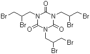 三(2,3-二溴丙基)异氰脲酸酯分子结构 (CAS 52434-90-9)
