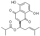 异丁酰紫草素分子结构 (CAS 52438-12-7)
