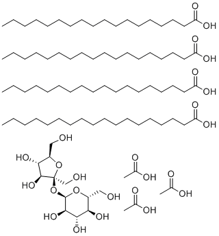 蔗糖乙酸硬脂酸酯分子结构 (CAS 52439-69-7)