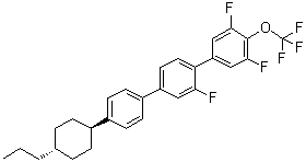 2',3,5-三氟-4''-(反式-4-丙基环己基)-4-(三氟甲氧基)-1,1':4',1''-三联苯分子结构 (CAS 524709-77-1)