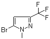 5-溴-1-甲基-3-(三氟甲基)-1H-吡唑分子结构 (CAS 524740-42-9)