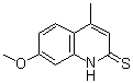 7-甲氧基-4-甲基-2(1H)-喹啉硫酮分子结构 (CAS 52507-57-0)