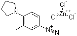 3-甲基-4-(1-吡咯烷基)重氮苯三氯锌酸盐分子结构 (CAS 52572-38-0)