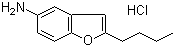 2-丁基-5-氨基苯并呋喃盐酸盐分子结构 (CAS 526196-90-7)