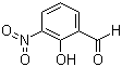结构式 CAS# 5274-70-4, 3-硝基水杨醛; 2-羟基-3-硝基苯甲醛